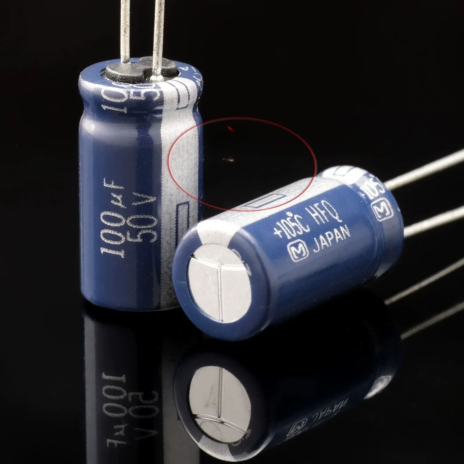 20pcs Classic for Panasonic Japan Early Discontinued HFQ Decoupling HIFI Electrolytic Capacitor 50V 100UF