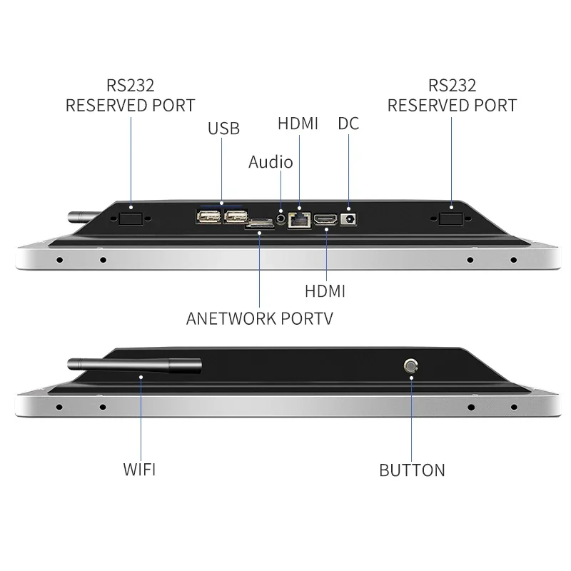 10 15 23,6 polegadas Android industrial tudo em um painel PC tela de toque capacitiva processador Intel tablet industrial
