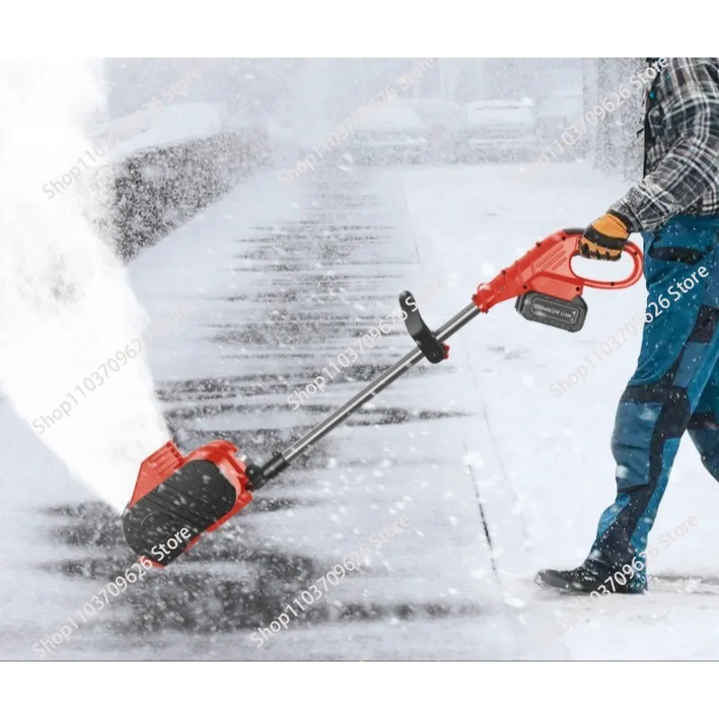 Lithium battery snow plow electric hand push snow thrower small school road home