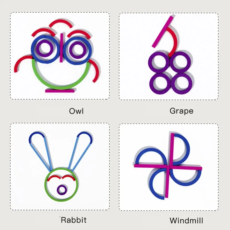 Montessori Holz Kreative Sticks Und Ringe Eisen Box Intelligenz Logic Denken Spiel Frühen Pädagogisches Spielzeug Für Kinder