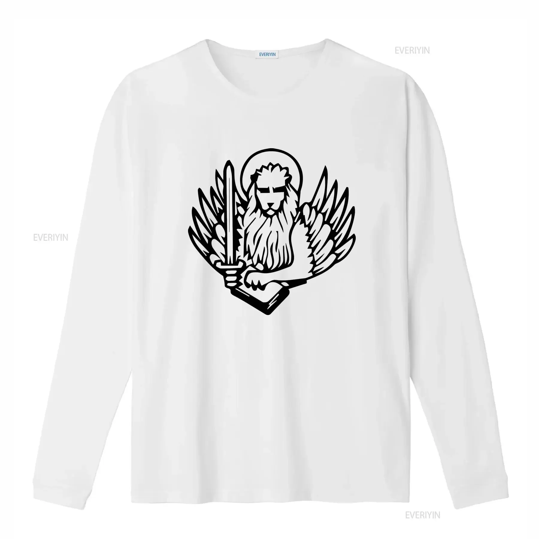 Mens San Marco Leone T Shirt Lion Of St Mark Religion Print vintage Washed Versatile Slightly fashion homme Unisex Stretched