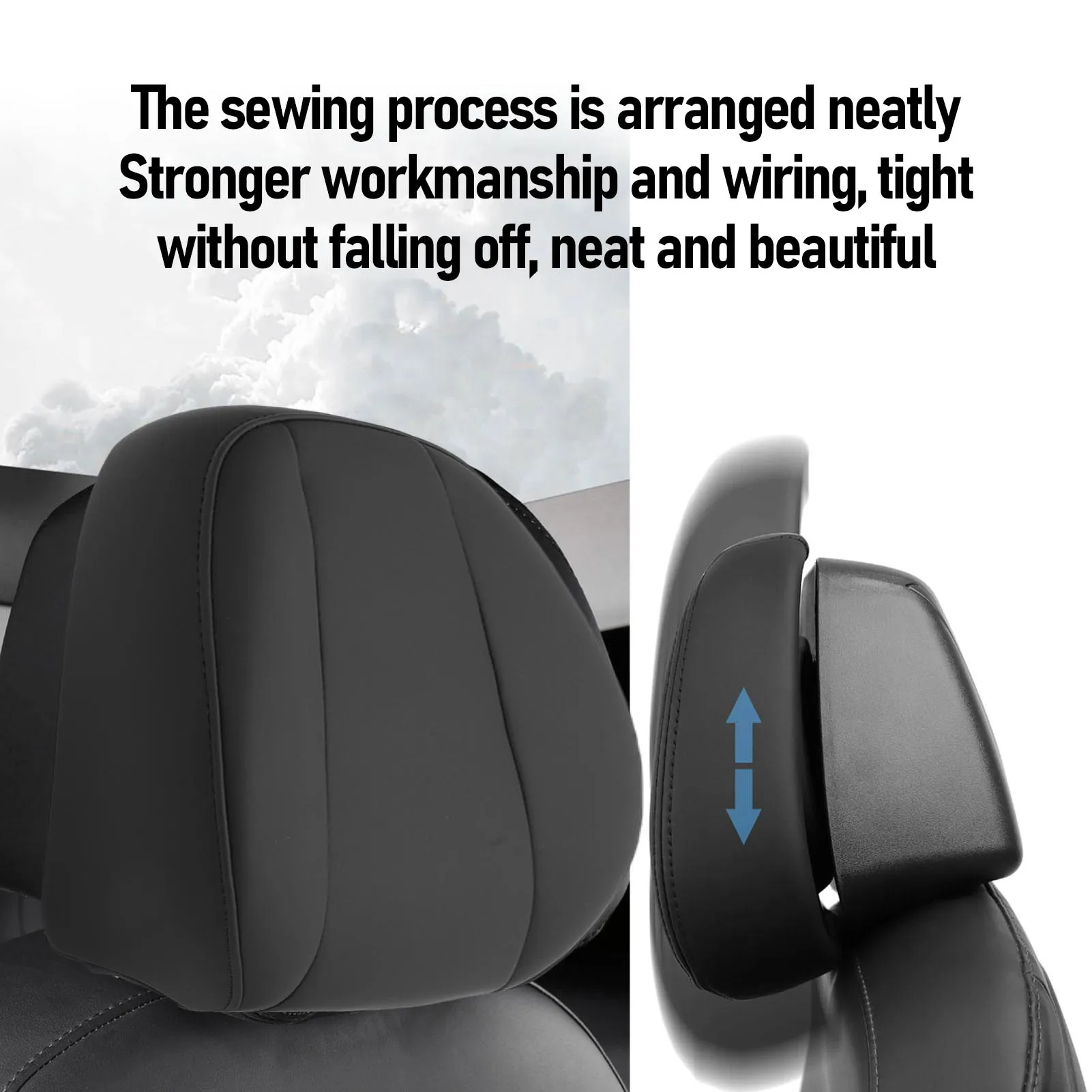 

Car Head Rest Car Headrest Memory Foam Comfortable Neck Support PU Leather Car Seat Head Rest Replacement Car Headrest Pillow