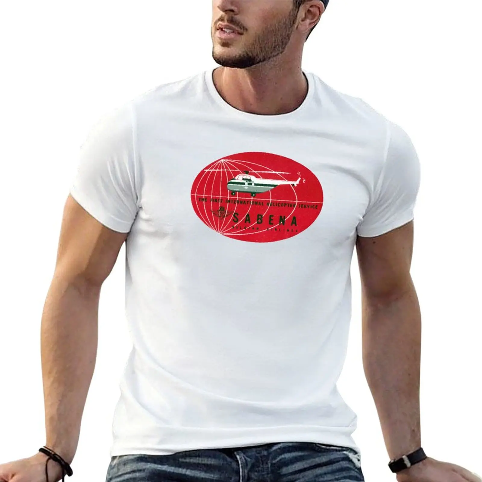 

1953 Sabena Helicopter Service T-Shirt g man t shirts for men essential t shirt T-Shirt