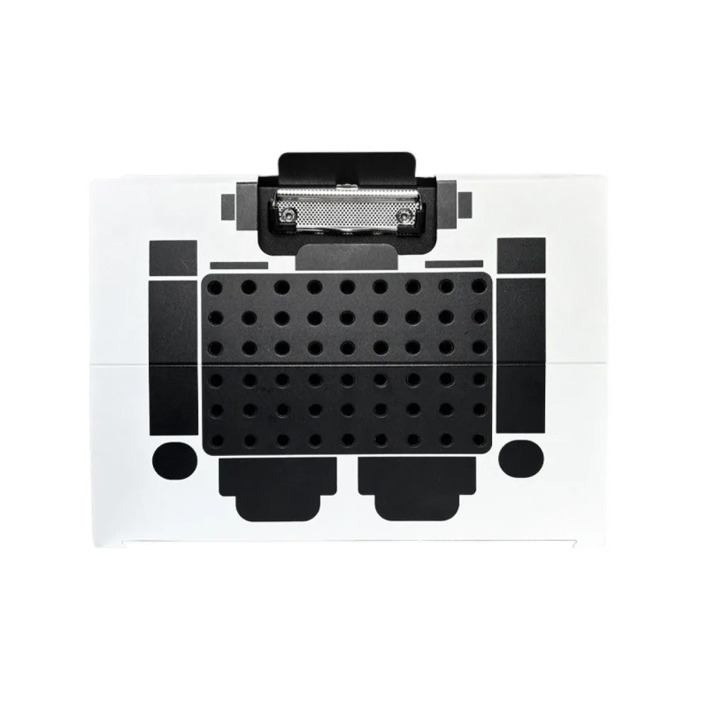 

Plastic Robot Shape Paper Clipboard Foldable Large Capacity Test Paper Storage Clip Can Be Vertical Document Holder for Home