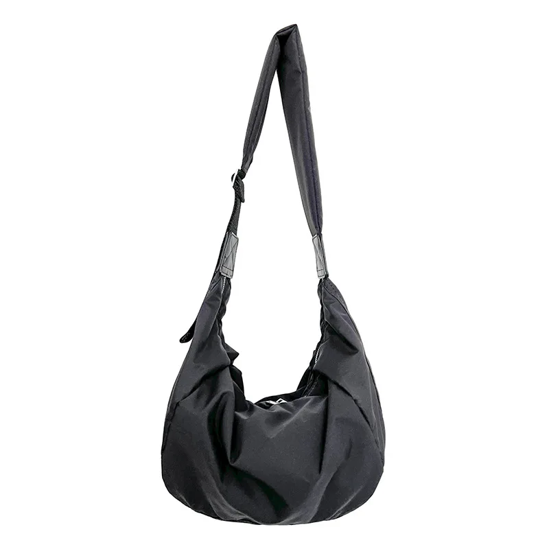 

New trend solid-color nylon single-shoulder bag, a large-capacity crossbody bag for women, a casual and stylish dumpling bag