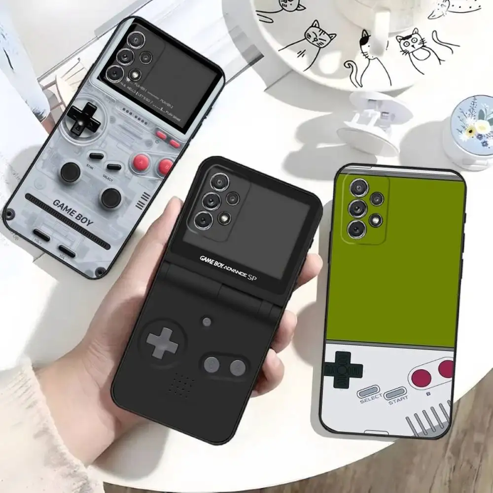 

Retro Game Console G-Gameboy Phone Case For Samsung S25,S24,S21,S22,S23,S30,Ultra,S20,Plus,Fe,Lite,Note,10 Black Soft Shell