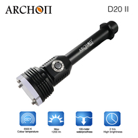 D20 II Scuba diving lights 6500K Dive flashlight Underwater 100m Diving lighting torch Hunt outdoor adventure rescue sea fishing