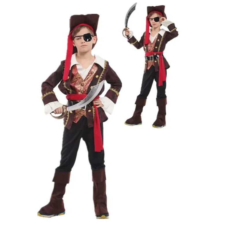 captain jack sparrow pirate costume cosplay  halloween costume for kids fancy dress carnival costumes for children boys