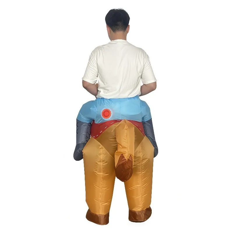 زي عيد الميلاد القابل للنفخ، بدلة ركوب الخيل، بدلة رعاة البقر، زي كرنفال فاخر، زي رعاة البقر، مقاس الكبار #4