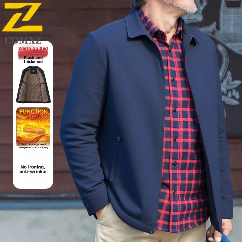 

Мужская хлопковая куртка 2025, осень-зима, новая высококачественная толстая морозостойкая теплая куртка с воротником, уличная деловая мужская одежда для отдыха