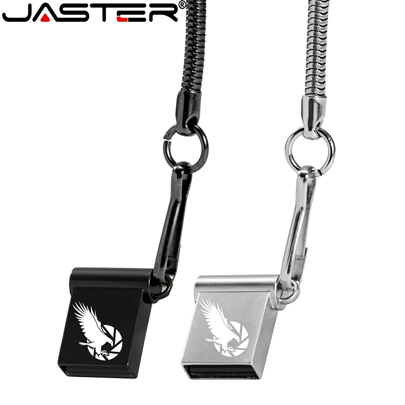 JASTER USB Stick Mini Metal button USB Flash Drive 16GB Fashion U disk Mobile storage disk 64GB Pen drive personal memory stick