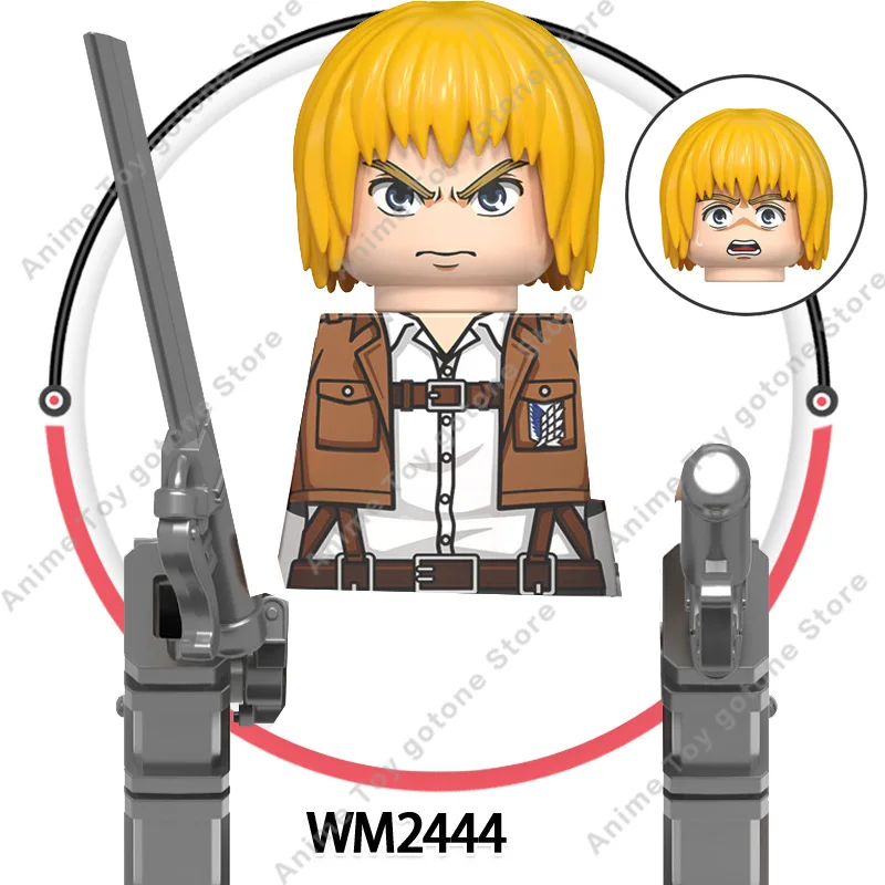 WM6148 atak na Levi Ackerman tytana i gigant Mikasa Annie japońskie anime cegły mini figurki figurka klocki prezenty