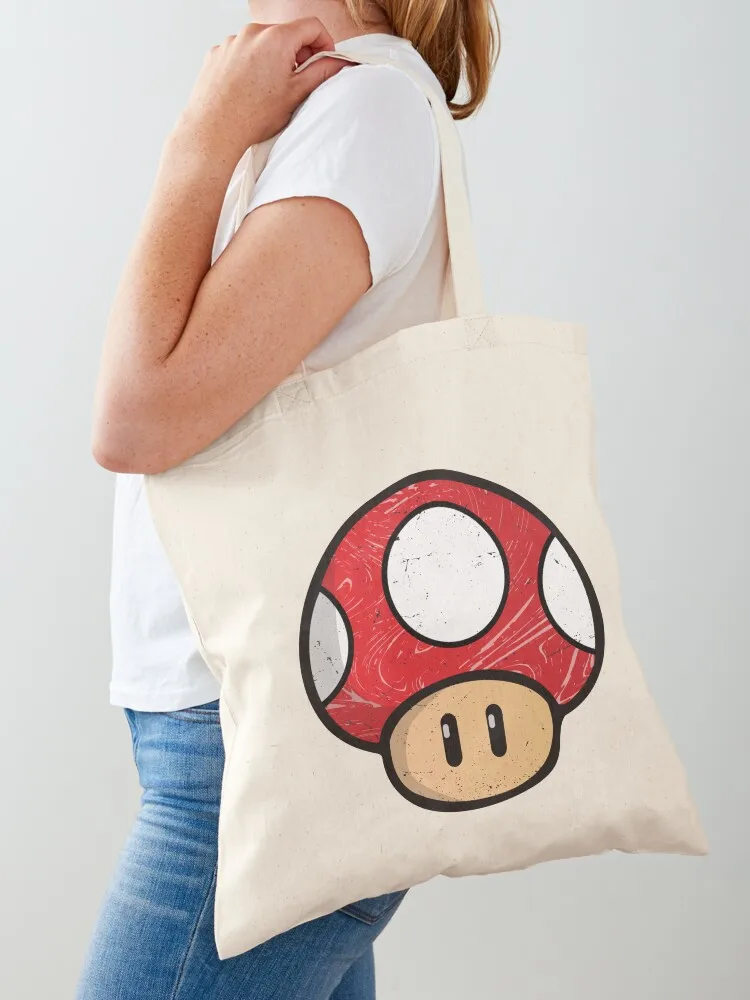 حقيبة حمل الفطر الأحمر حقيبة رجالية لحقائب التسوق على الشاطئ قابلة للطي