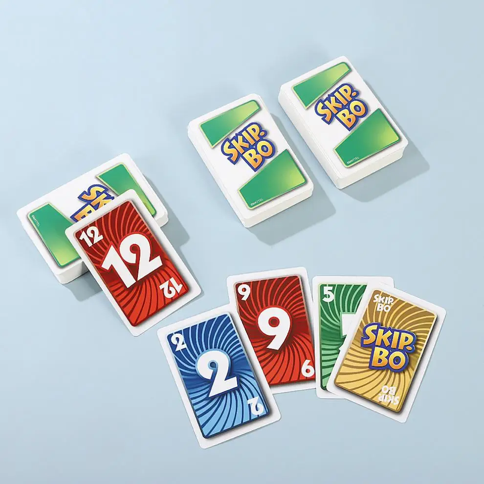 ألعاب ماتيل UNO: SKIP BO لعبة بطاقات متعددة اللاعبين لعبة بطاقات ألعاب الحفلات العائلية لعبة أطفال
