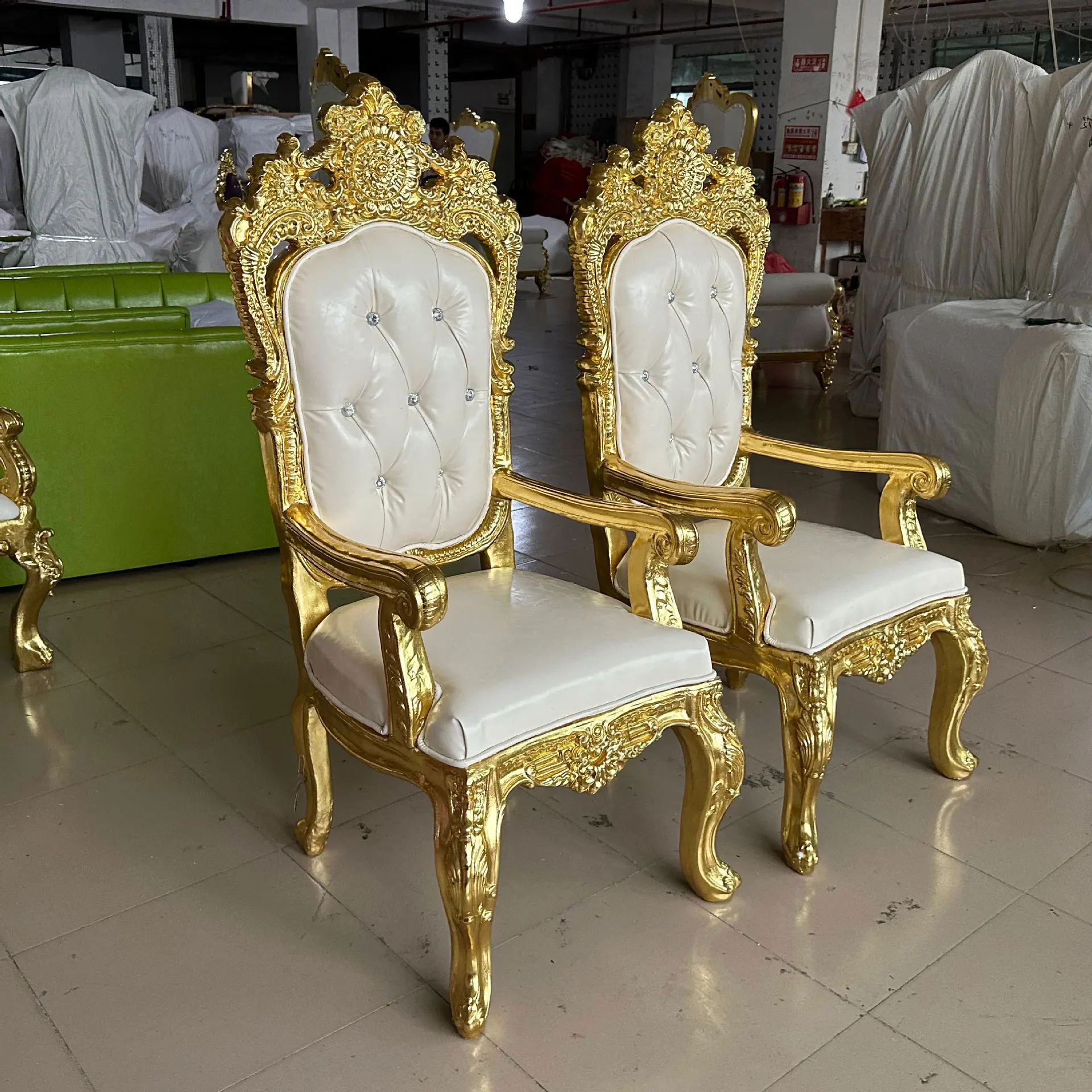

European-style high-end atmospheric hotel clubhouse hall banquet chair wedding decoration chair, villa apartment restaurant high