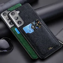 Leather Card Slot Bag Holder Case for Samsung S21 s22 s23 s24 s25 s20 ultra plus FE