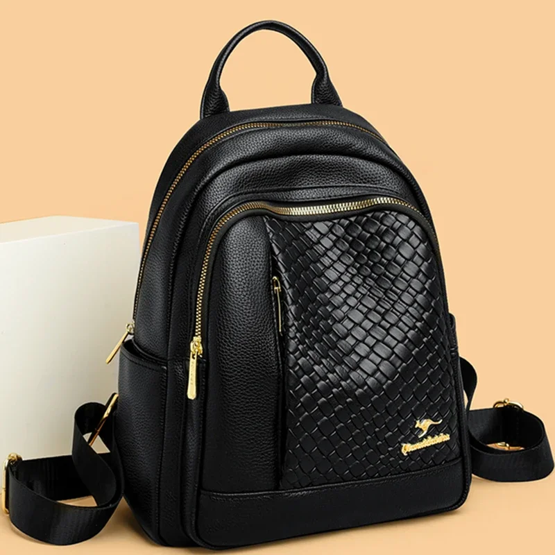 2024 New Multifunction Vintage Women Backpacks High Quality Female Back Pack Ladies Shoulder Bag Ladies Leather Travel Backpack