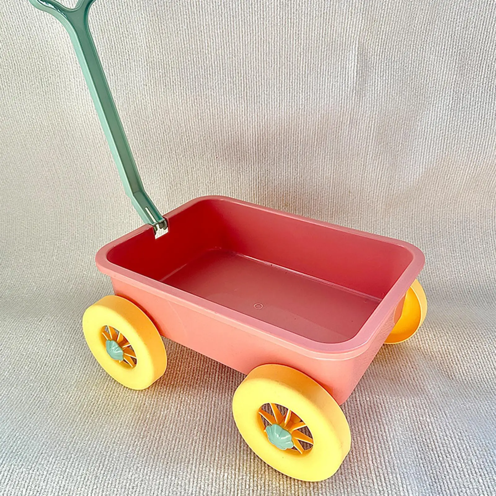 Beach Toy Pretend Play Wagon Portable Vehicle Small Wagon Toy Pull Wagon Toy Outdoor Toy for Gardening Backyard Girls Child