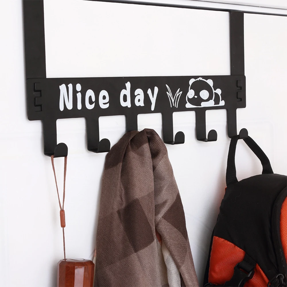 

Hooks Over The Door 6 Hooks Home Bathroom Organizer Rack Clothes Coat Hat Towel Hanger Bathroom Kitchen Accessories Holder Rack