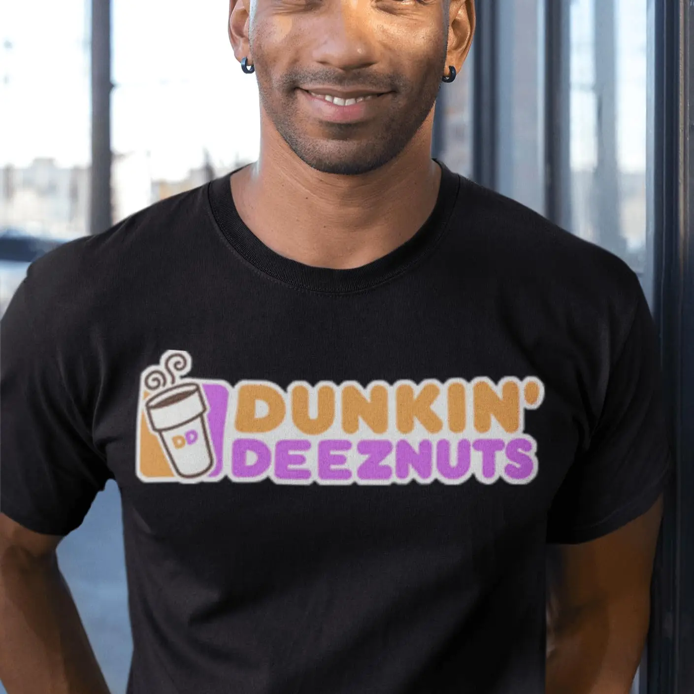 TOP KOALA TEE Unisex Dunkin Deeznuts Funny Logo Short Sleeve T-Shirt | 100% Cotton T Shirts for Adults