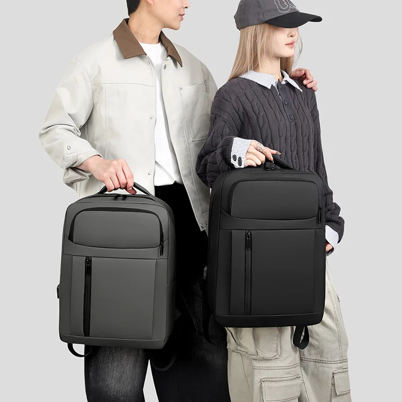 Europe and the new waterproof backpack men's business laptop backpack leather long-distance wear-resistant travel bag