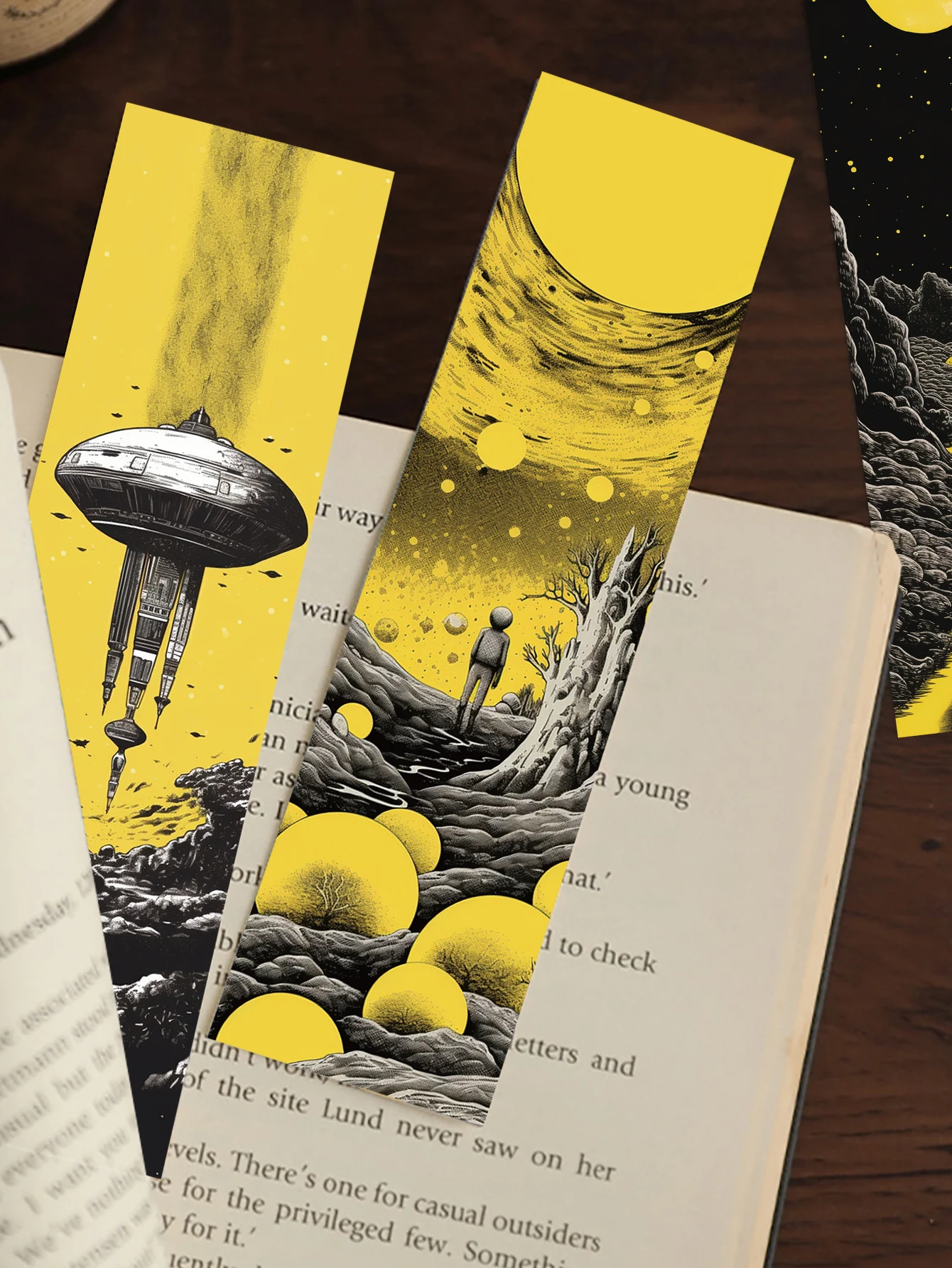 Imagem -03 - Luz do Dia Amarelo Imaginação Bookmark Graffiti Art Página do Livro de Leitura Cartão Criativo os Alunos Usam 30 Pcs