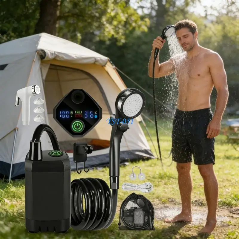 E15A Quiet Operation Camp Shower With 120 moment length And easy Water Control