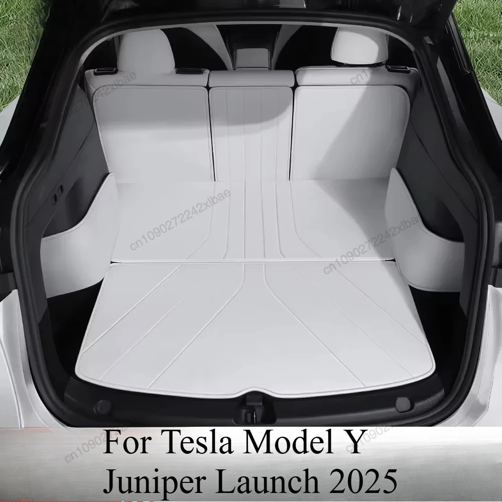 Trunk Leather Mats Fully Surrounded Waterproof Non-Slip Liner Custom Floor mat Cargo Liner For Tesla Model Y Juniper Launch 2025