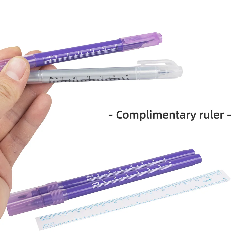 1pcs Tattoo Skin Marker Piercing Marking Pen for Eyebrow Tattoo Scribe Tool Supply Surgical Double Heads Point Marking 1mm 0.5mm