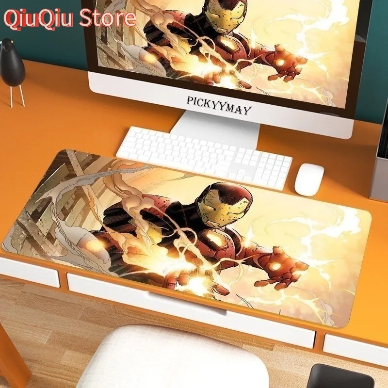 

Gaming Computer Mouse Pad Large Iron Man Mouse Mat Big Desk Mat Non-Slip Rubber Base Mousepad for Laptop PC Game Waterproof