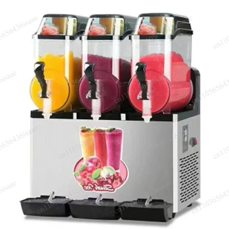 220V 12L*3 Three Cylinder Fully Automatic Slush Machine Household Commercial Snow Melting Machine