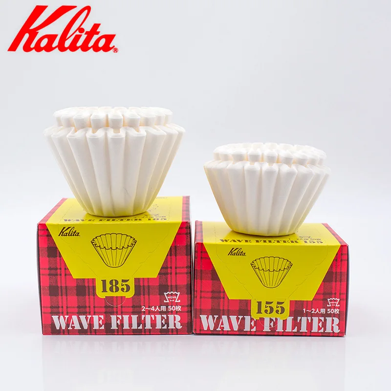 Japanese original KALITA hand-brewed coffee filter paper, basket cake cup origami filter cup filter paper No. 155/185