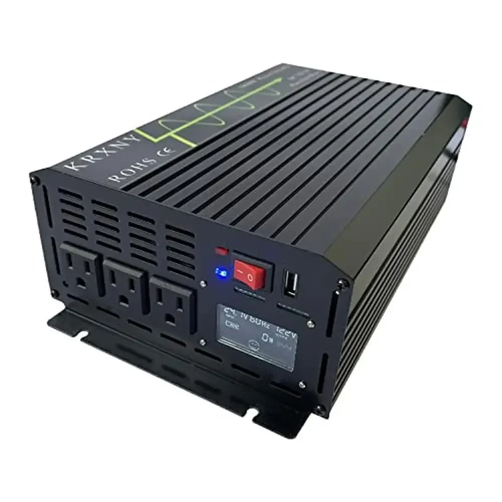 

Powerful 1000W Pure Sine Wave Inverter 24V DC to 120V AC with USB LCD Display Car/Off Grid Solar High Quality Peak 2000W