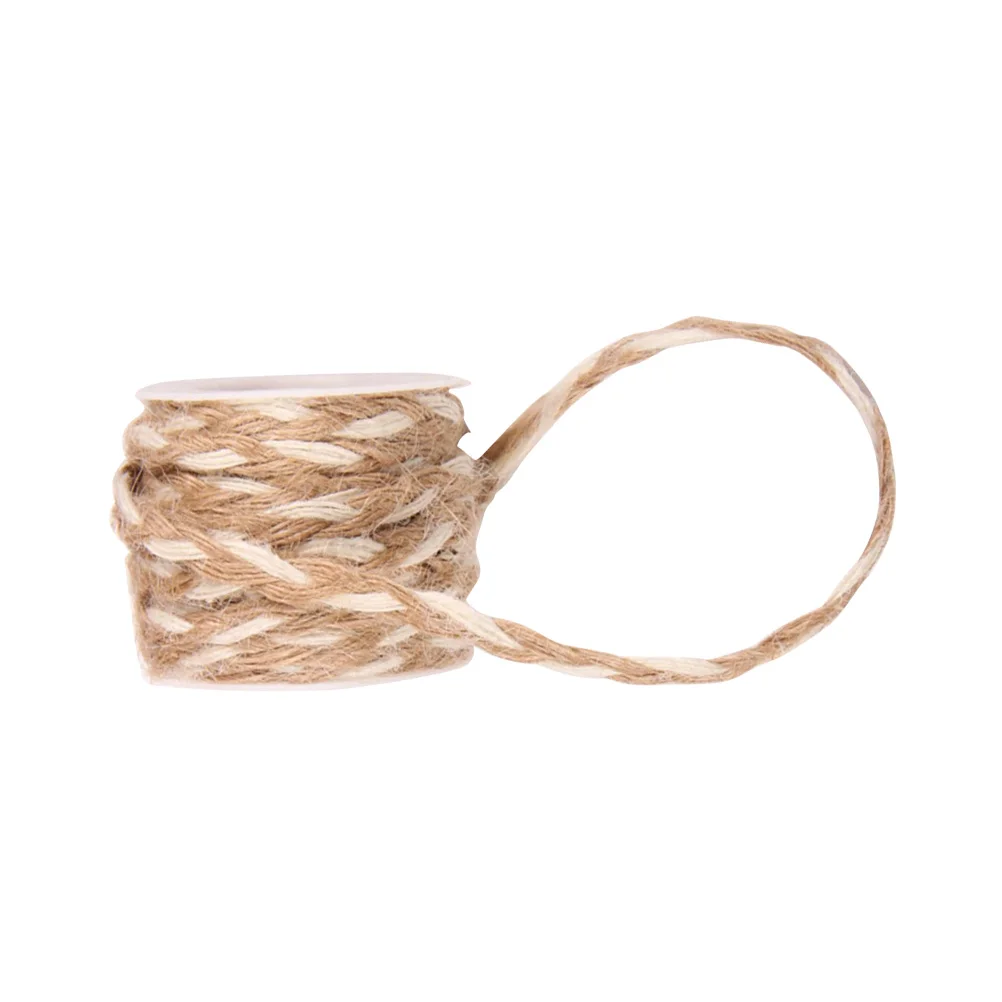 

5M Natural Jute Twine Rope Burlap Roll Durable Flexible For Crafts Diy Gifts Art Handmade Wedding Decoration 8# Burlap Ribbon
