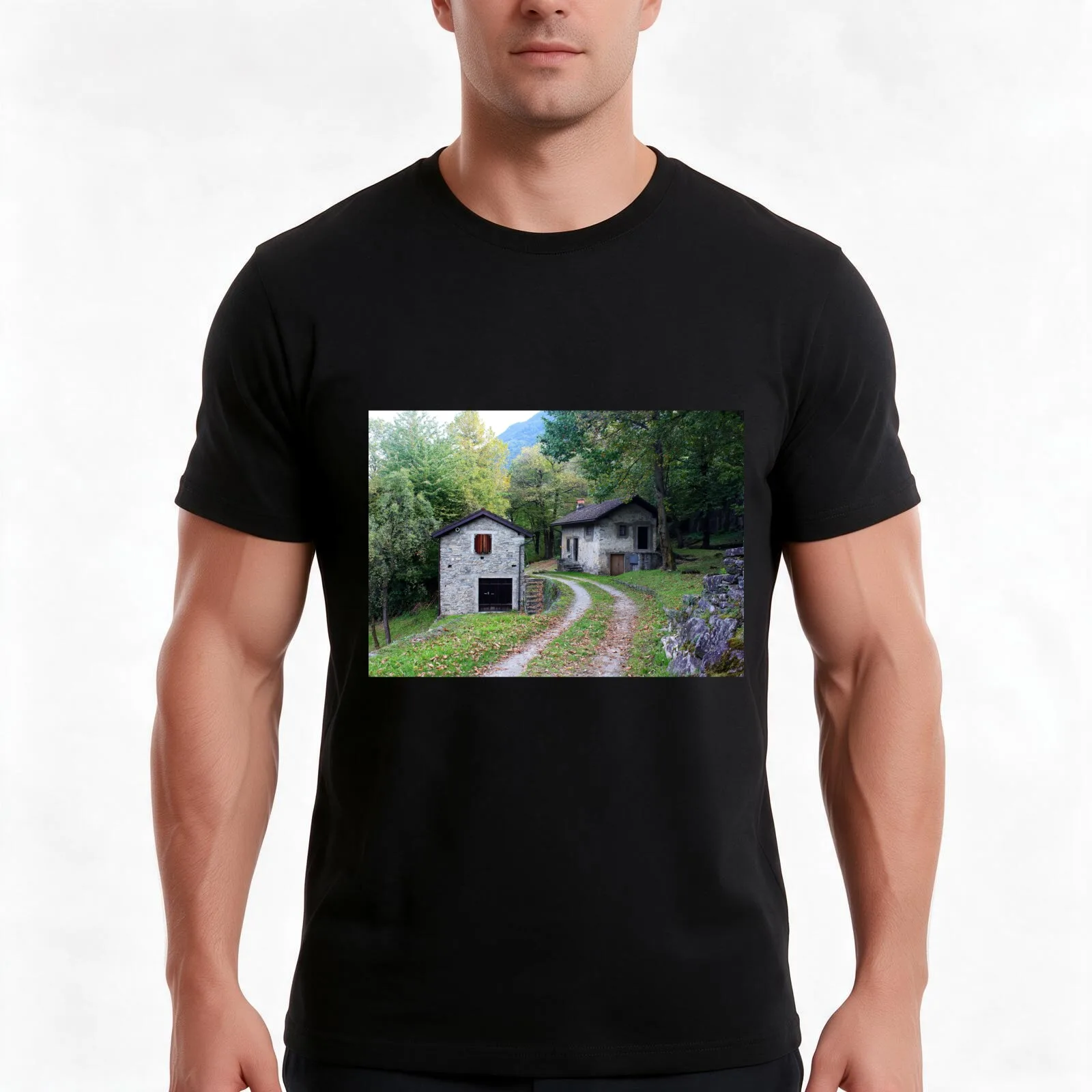 Swiss Country Road, Take Me Home... Ticino, Switzerland 2010 T-Shirt, Summer Casual Cotton Tee, Oversized Streetwear Tops