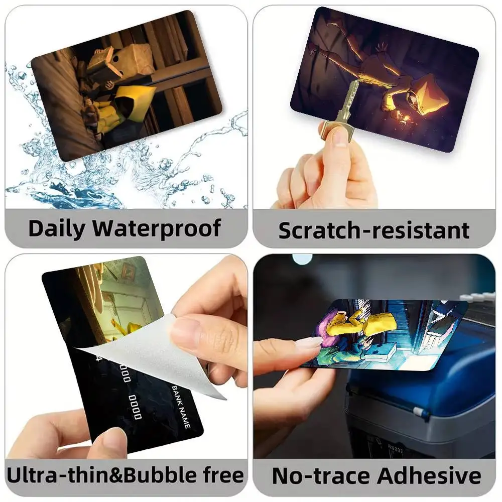 Game L-Little N-Nightmares Credit Card HD Stickers Small Chip Waterproof Sticker Game Card Decal Gift