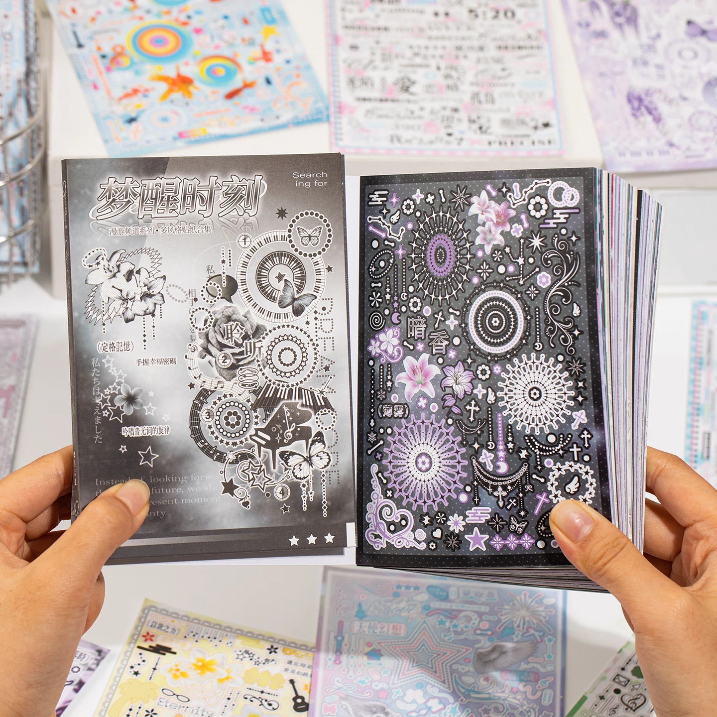 30sheets Roaming Channel 4.0 Series Kawaii Ins Korean Style Die Cutting Sticker Book DIY Diary Scraperbook Aesthetic Stickers