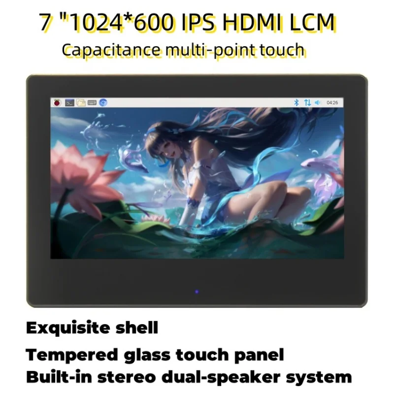 

7 inch HDMI 1024*600 IPS Capacitive Touch Scree Display-S For Raspberry Pi 3B+/4B Computer monitor