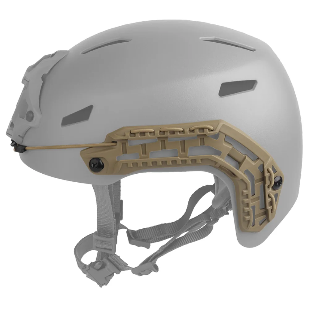 Wosport Helmet Side Rail Lightweight Hollow Design with Elastic Retention Cord, Cable Management for Airsoft Outdoor Training