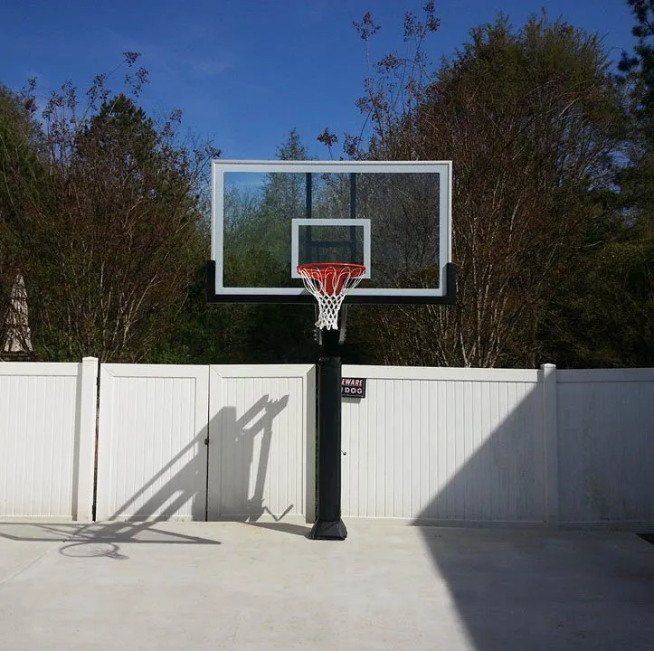 屋外用スポーツコート設備、地上設置型バスケットボールスタンド、高さ調節可能（5～10フィート、1.5～3メートル）、バスケットボールシステム、フープ