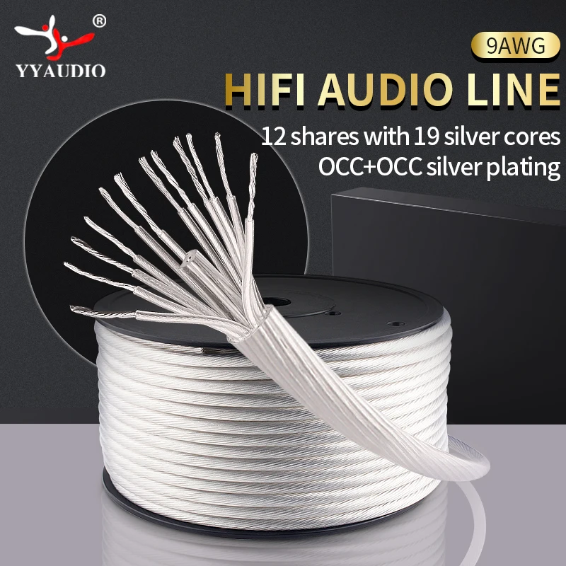 Hi-end OCC Silver Plated HiFi Speaker Cable High-performance Amplifier DIY HiFi XLR Bulk Audio Line For CD Player