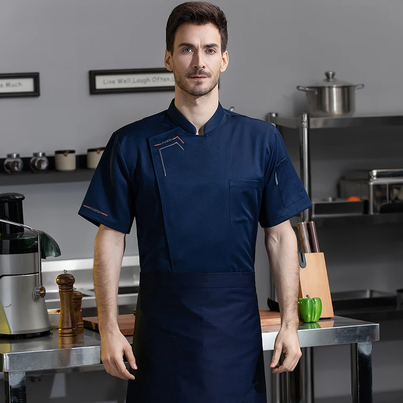 Camisa de cocinero para hombre, uniforme de Chef de cocina, ropa de trabajo, restaurante, Pizza, panadería, casa de té, chaqueta de Chef para mujer, alta calidad, 2024