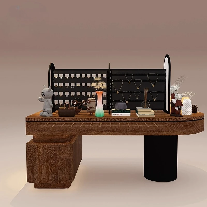 Design Custom Clothing Store Shoe and Hat Store Ancient Muxiang, Jewelry Display Cabinet