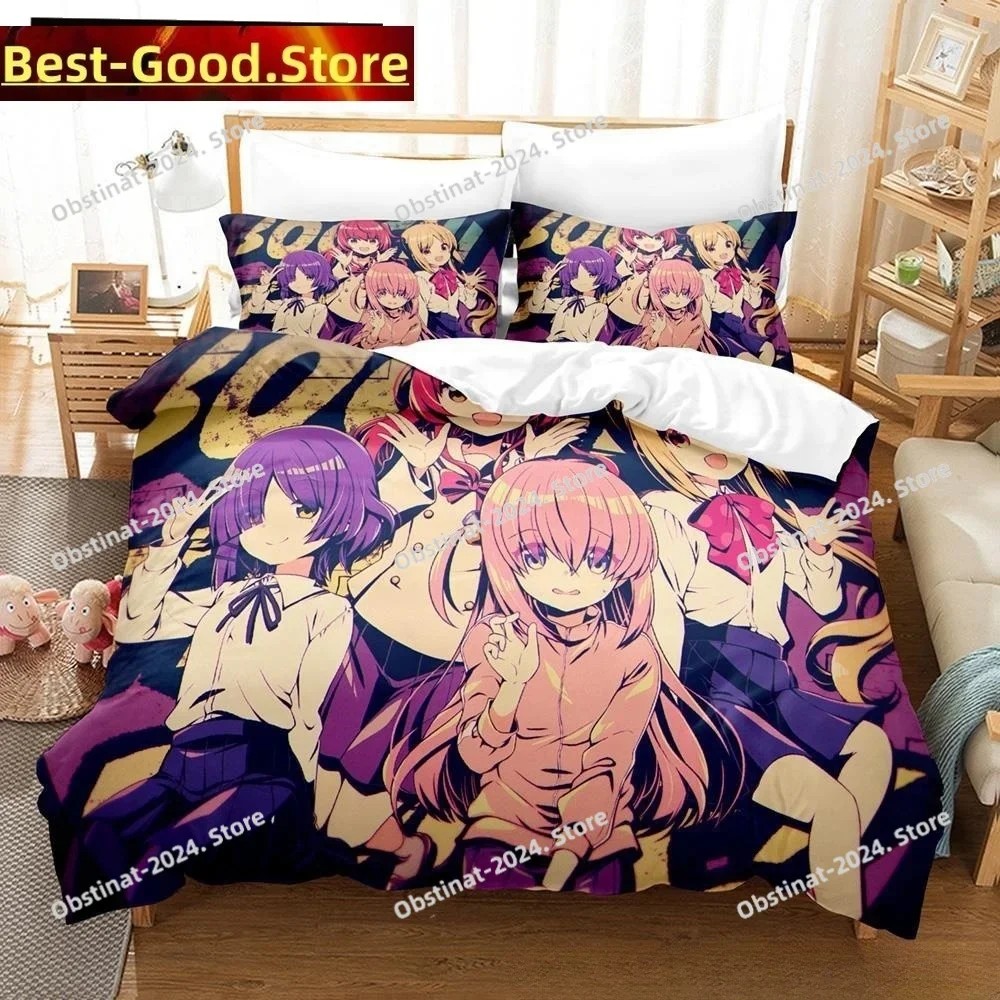 

Fashion 3D Printed Anime BOCCHI THE ROCK! Printed Bed Set Duvet Cover Pillowcase Bedding Set Bed Linen Sheet Quilt Cover Full