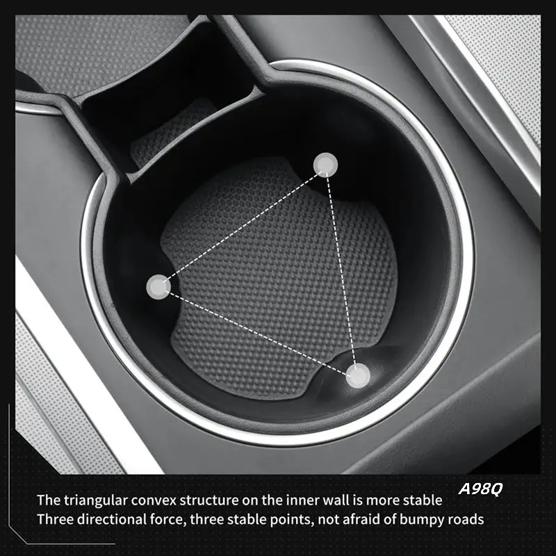 

For Tesla Model Y Juniper Drinks Storage Case Center Console Water Cup Holder Car Accessories