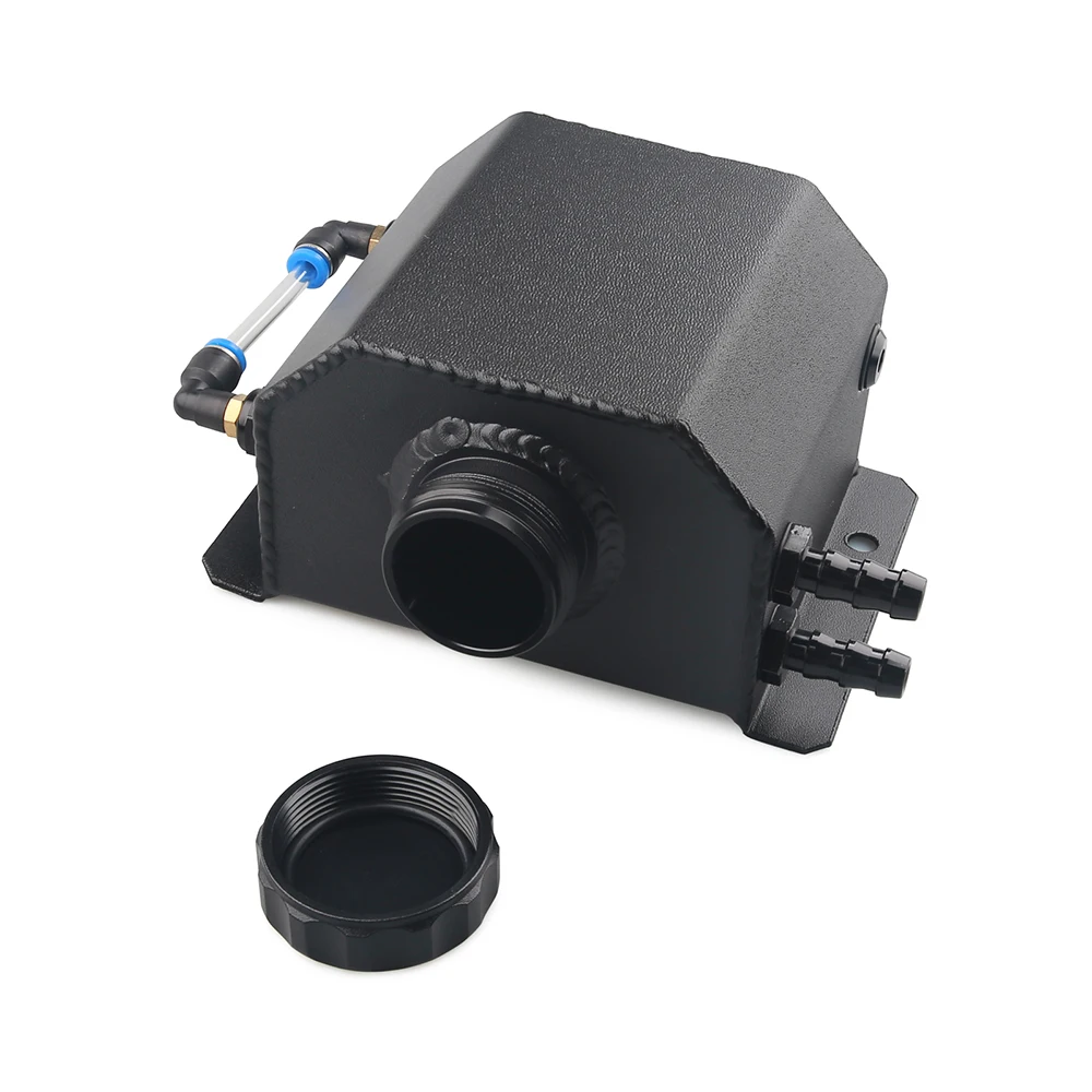 1L Alloy  Aluminum Engine Oil Catch Can Breather Tank  Radiator Coolant Overflow Bottle Recovery Water Tank Reservoir - view 4