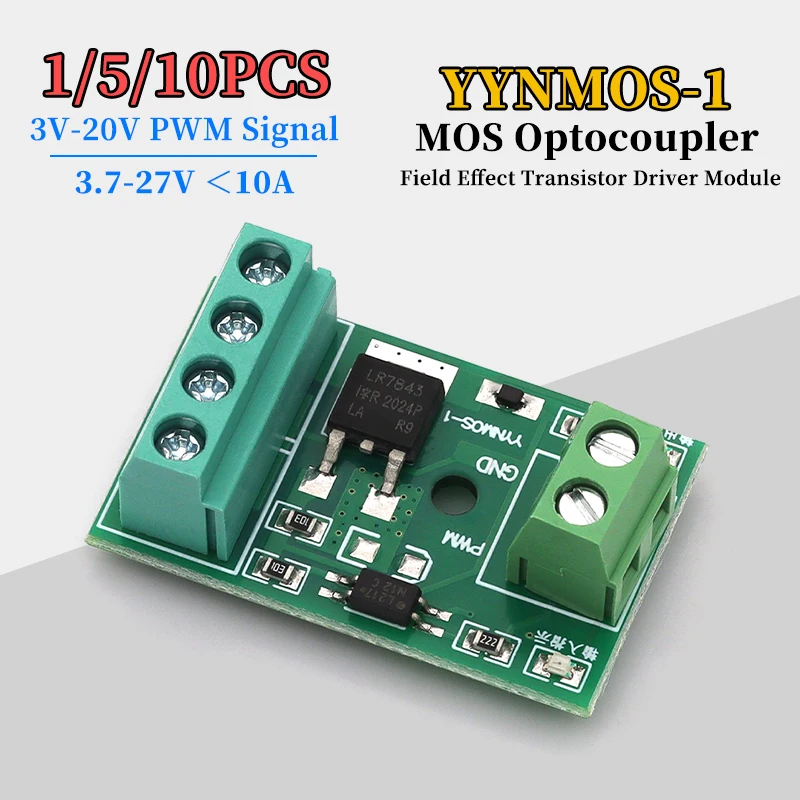 Optocoupler Isolation Drive Module Field Effect Transistor PWM Control Signal Board DC3V-20V for PWM Control Signal Board
