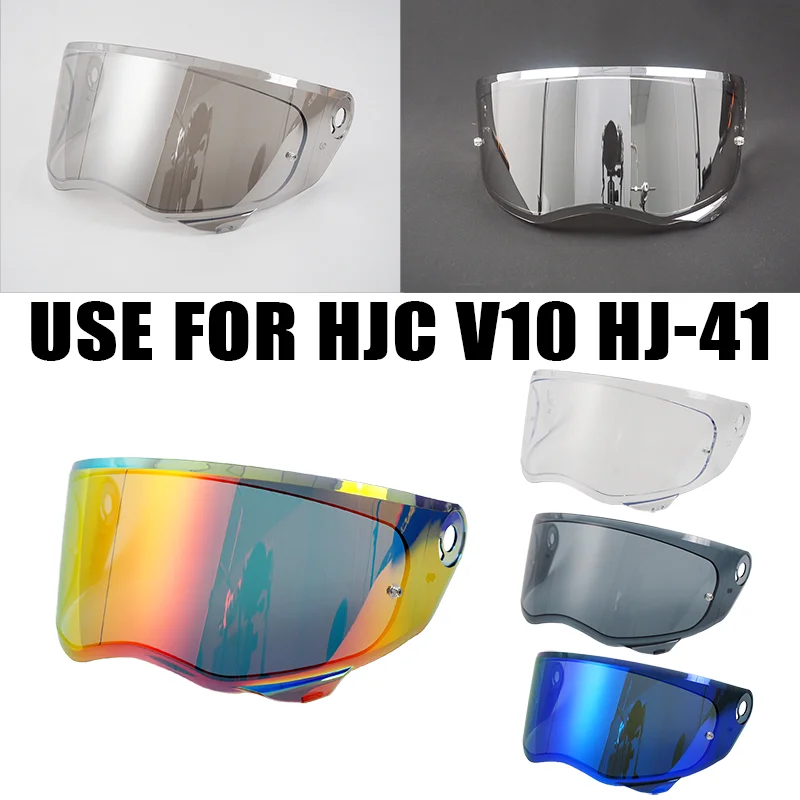 V10 Retro helmet Face Shield Uv-Protected for HJC V10 HJ-41Motorcycle Helmet Visor,Scratch-resistant,Quick installation