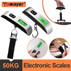 Balança portátil com ecrã LCD digital 110lb/50kg Electronic Luggage Hanging Suitcase Travel Weighs Baggage Bag Weight Balance Tool