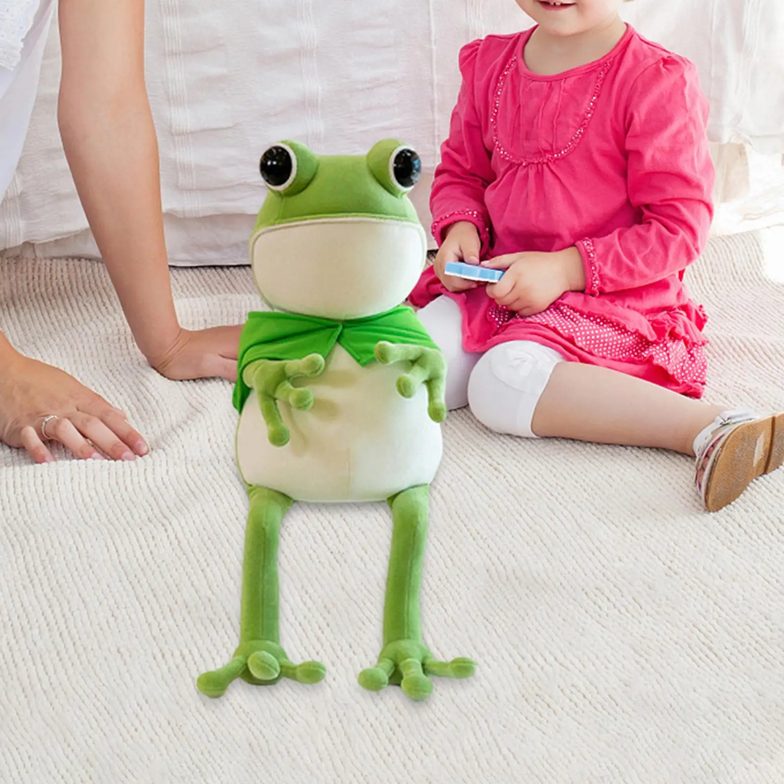 Juguete de peluche de rana, almohada, juguete de peluche de rana para niños de sala de estar